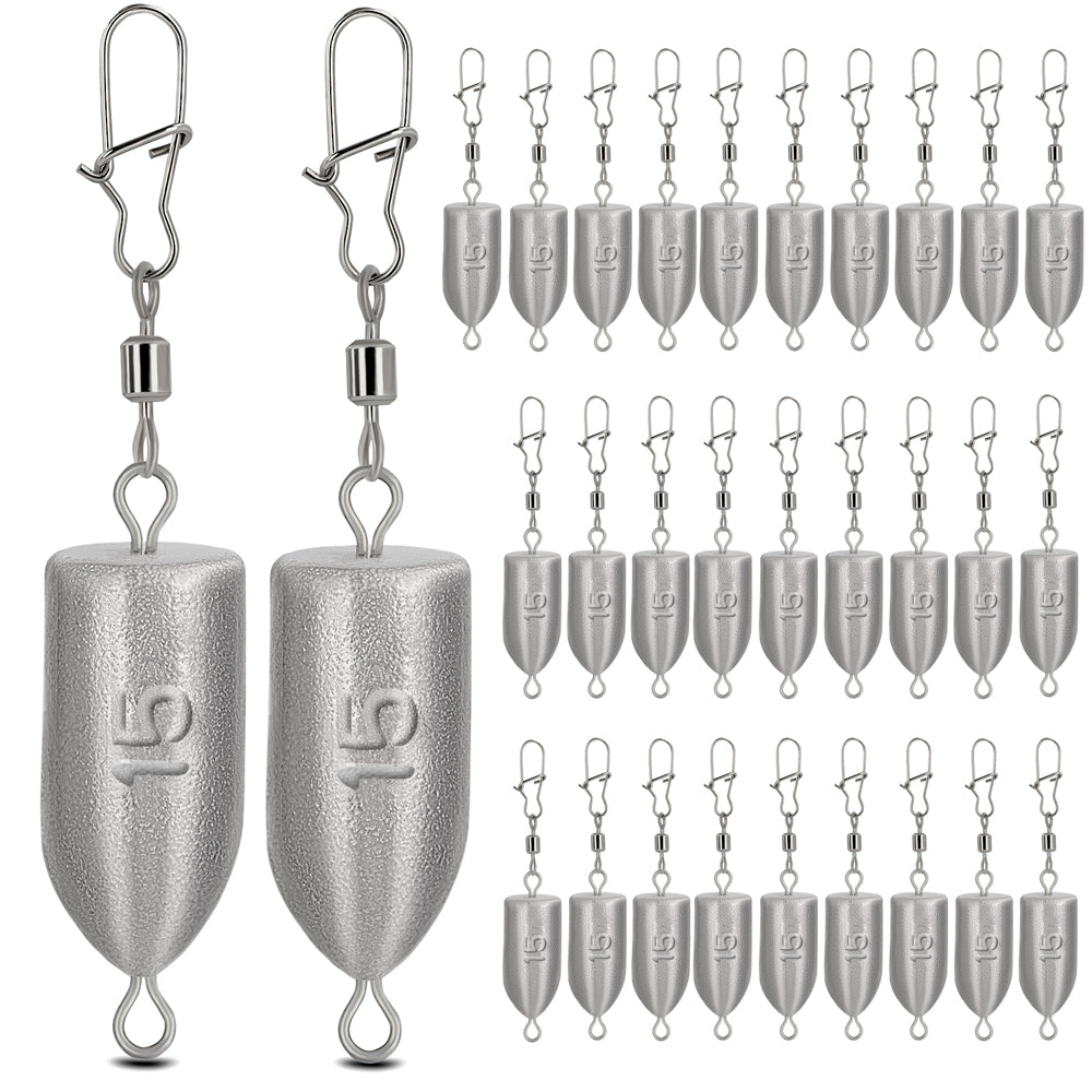 THKFISH Sizes Drop Shot Lead Fishing Weights - Main Image