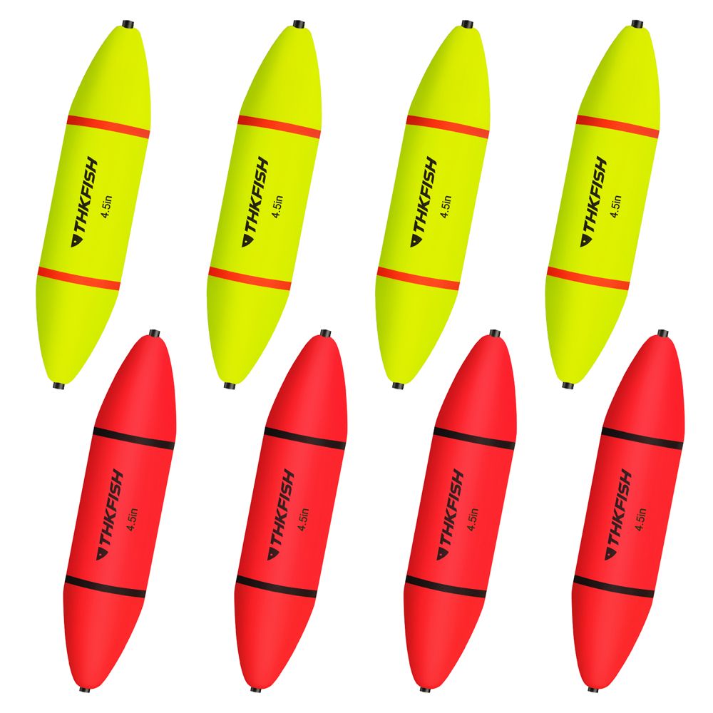 THKFISH 4 Pezzi Galleggianti Scivolo Da Pesca – Bobbers EVA Slider Con Tappo Sughero Per Mare E Fiume