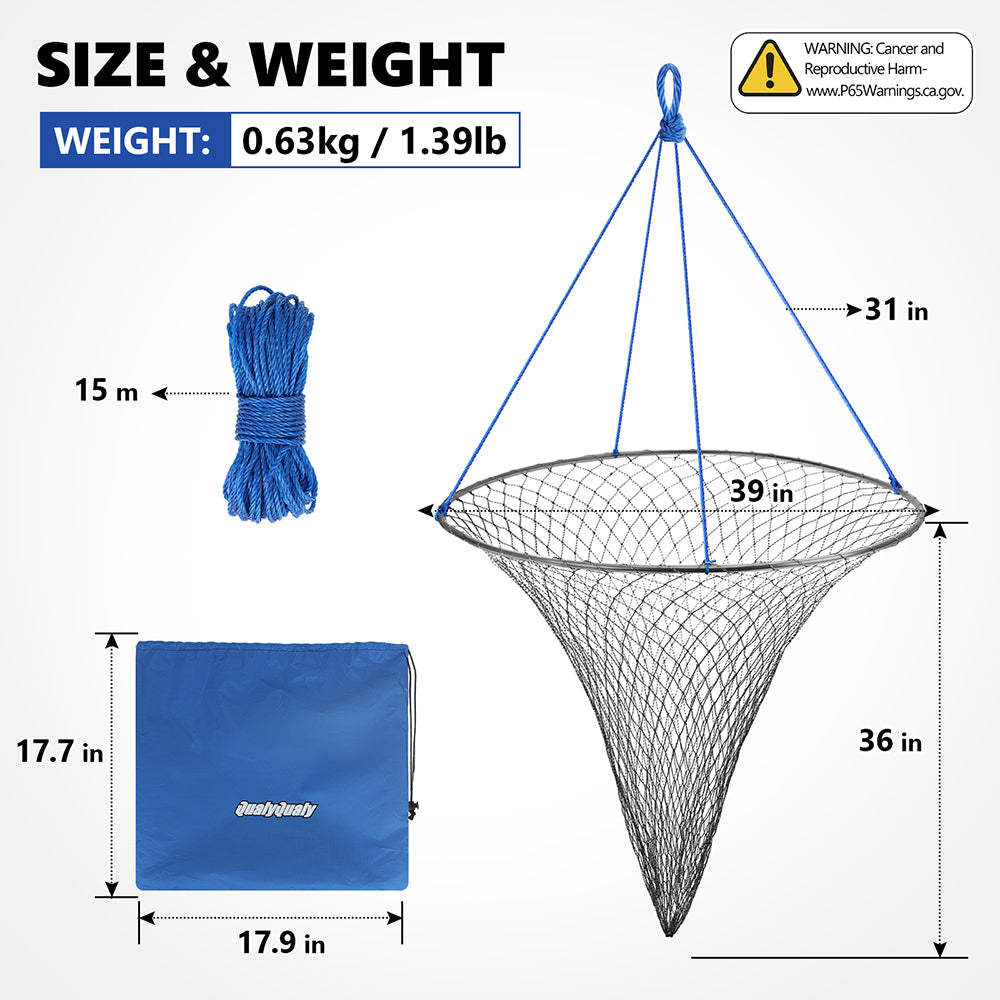 THKFISH Bridge and Pier Fishing Net with Rope for Sale THKFISH Bridge and Pier Fishing Net with Rope for Sale