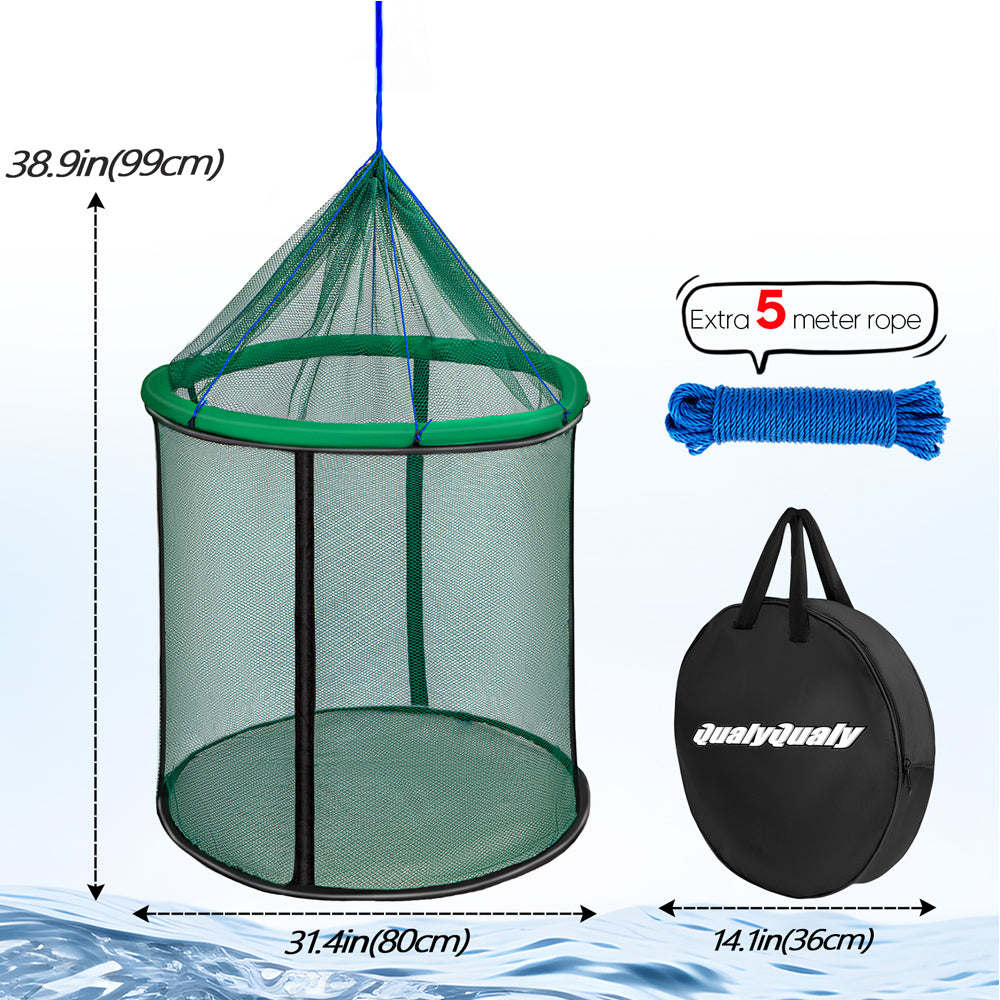 THKFISH Large Floating Fish Basket Fishing Net for Live Fish THKFISH Large Floating Fish Basket Fishing Net for Live Fish