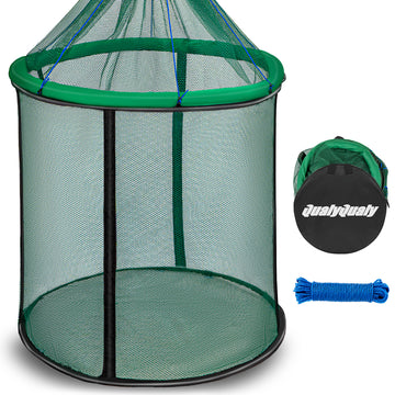THKFISH Foldable Large Floating Fish Basket Fishing Net for Live Fish