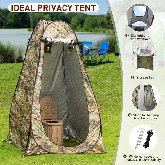 THKFISH Portable Toilet with Privacy Tent For Outdoor Camping