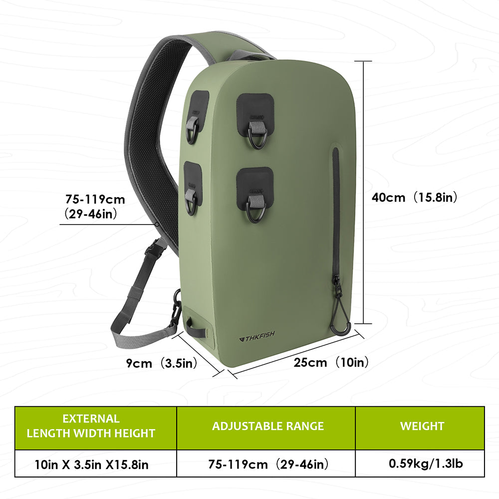 THKFISH Waterproof Fishing Tackle Backpack Bag Fly Fishing Backpack