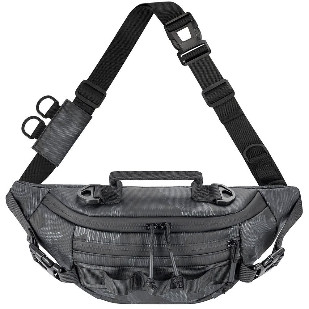 47 inch waist khacki tackle bag THKFISH Waterproof Fishing Tackle Bag Fanny Pack Waist Bag, Green Camo