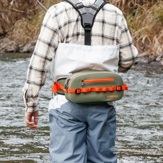 THKFISH Waterproof Large Fishing Tackle Bag Waist Pack