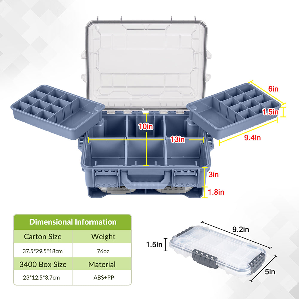 THKFISH Waterproof Large Fishing Tackle Box with 3500 Fishing Gear Box THKFISH Waterproof Large Fishing Tackle Box with 3500 Fishing Gear Box