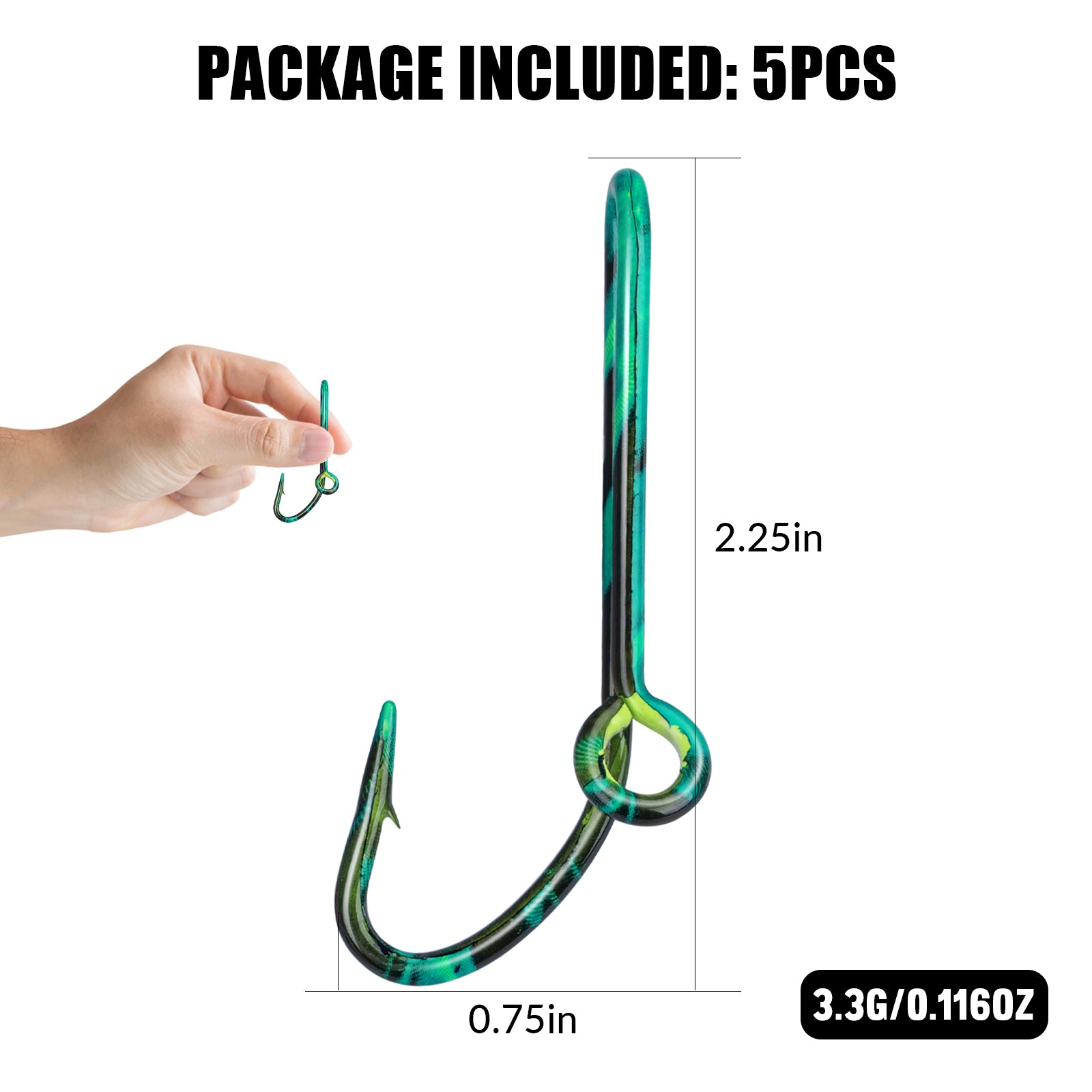 attaching fishing hooks to cap THKFISH 5PCS Fishing Hooks Hat Pins, B-SILVER-5PCS