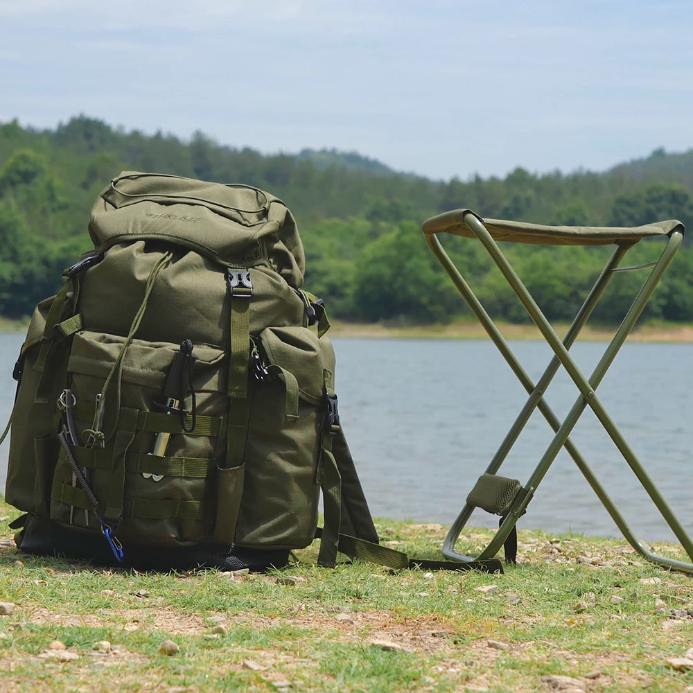 cary backpack for fishing poles THKFISH Waterproof Fishing Tackle Backpack with Chair & Rod Holders